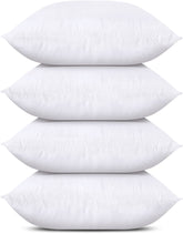 Utopia Bedding Throw Pillows (Set of 4, White), 18 x 18 Inches Pillows for Sofa, Bed and Couch Decorative Stuffer Pillows